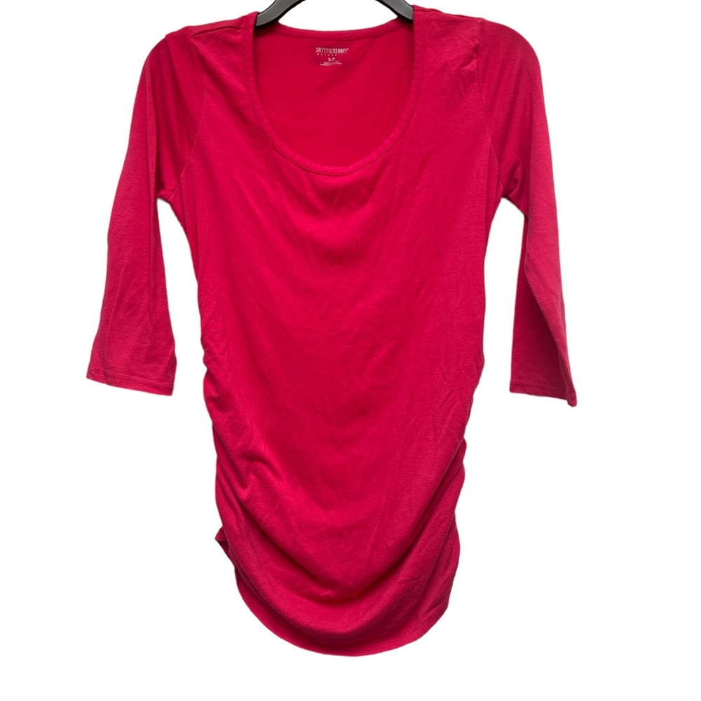 Motherhood Maternity 3/4 Sleeve Pink Top Size Small